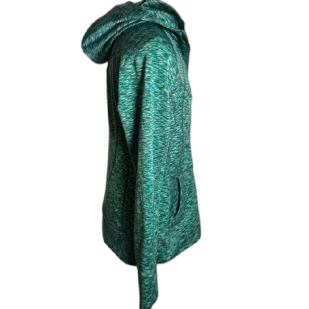 Athleta Blue Space Dye Zip Hoodie Size Large Athletic Workout Jacket - Picture 5 of 13